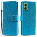 Funda Mandala Series para Motorola Moto G35 - Estilo Cartera - Azul