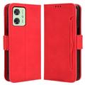 Funda Estilo Cartera Cardholder Serie para Motorola Moto G54 - Rojo