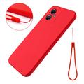 Funda de Silicona Líquida para Motorola Moto G54 - Rojo