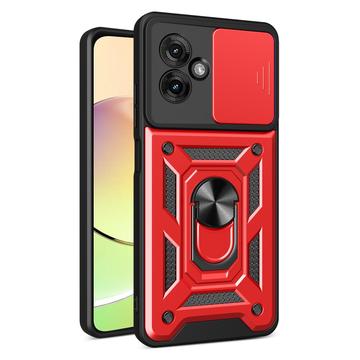 Funda Híbrida con Anillo Giratorio y Protector de Cámara para Motorola Moto G55