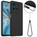 Funda de Silicona Líquida para Motorola Moto G75 - Compatible con MagSafe - Negro