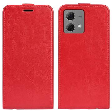 Funda con Tapa Vertical para Motorola Moto G84 - Rojo