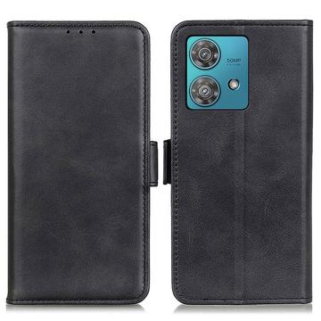 Funda con Cierre Magnético para Motorola Moto G84 - Estilo Cartera - Negro