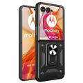 Motorola Razr 50 Ultra Funda Híbrida con Soporte de Anillo - Negro