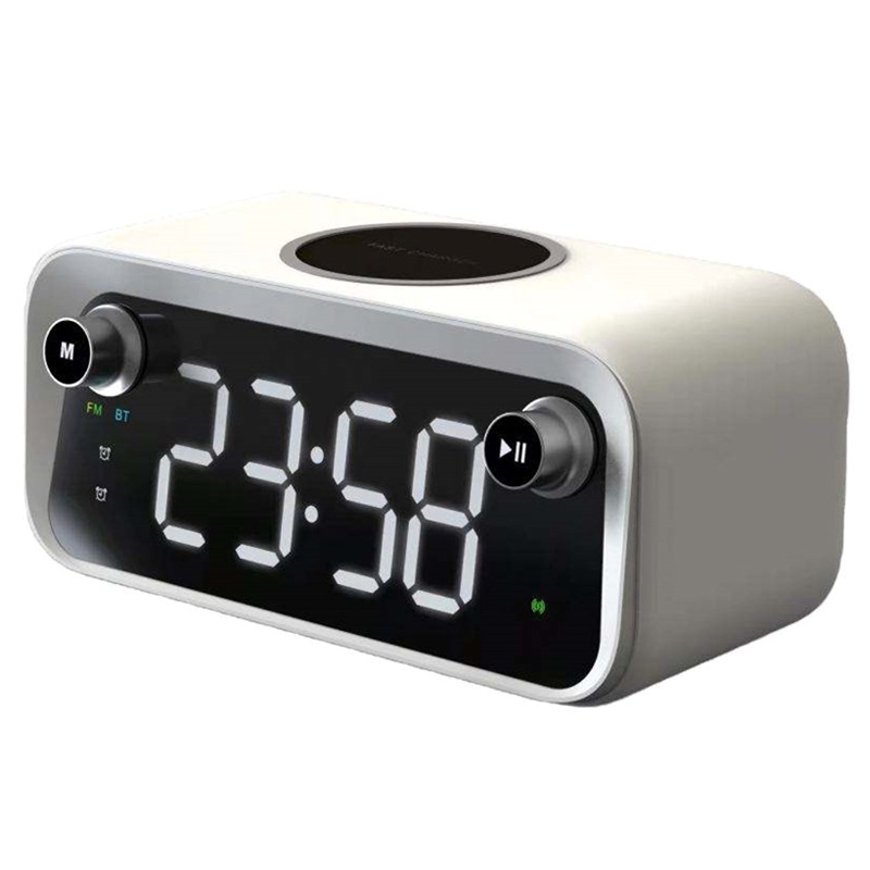 Reloj Digital Despertador Con Cargador Inalambrico Wireless