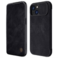 Funda con Tapa Nillkin Qin Pro para iPhone 15 - Negro