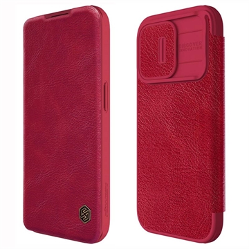 Funda con Tapa Nillkin Qin Pro para iPhone 15 Pro Max - Rojo