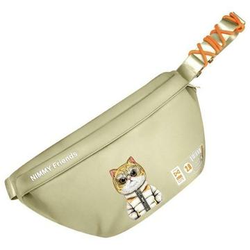 Bolso cruzado Nimmy Friends Cool&Cute 2.0 Gato - Caqui