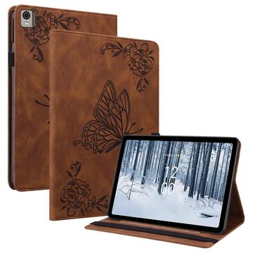 Funda Folio Nokia T21 Butterfly Series - Marrón