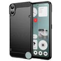 Carcasa de TPU Brushed para Nothing CMF Phone 1 - Fibra de Carbono - Negro