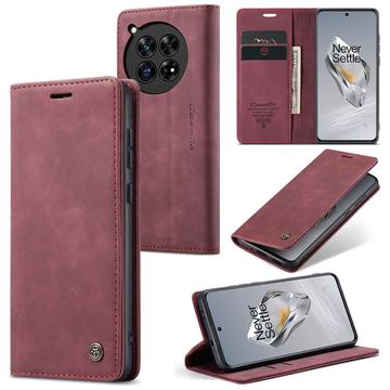 Funda Caseme Serie 013 para OnePlus 12 - Estilo Cartera - Vino Tinto