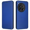 Funda con Tapa para OnePlus 12 - Fibra de Carbon - Azul