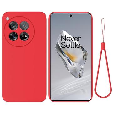 Funda de Silicona Líquida para OnePlus 12 - Rojo