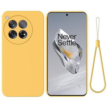 Funda de Silicona Líquida para OnePlus 12 - Amarillo