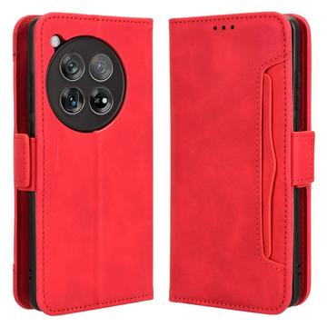 Funda Estilo Cartera Cardholder Serie para OnePlus 12R/Ace 3 - Rojo