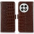 Funda Crocodile con RFID para OnePlus 13 - Estilo Cartera