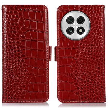 Funda Crocodile con RFID para OnePlus 13 - Estilo Cartera