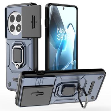 Funda híbrida con anillo giratorio y protector de cámara para OnePlus 13