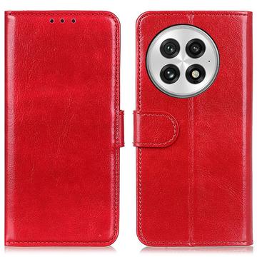 Funda de cartera con cierre magnético para OnePlus 13 - Rojo