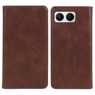 Funda billetera con cierre magnético OnePlus Nord 4 - Textura de becerro - Marrón