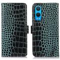 Funda Crocodile con RFID para OnePlus Nord CE4 Lite/Oppo K12x - Estilo Cartera - Verde