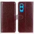 Funda con Cierre Magnético para OnePlus Nord CE4 Lite/Oppo K12x - Estilo Cartera - Marrón