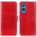 Funda con Cierre Magnético para OnePlus Nord CE4 Lite/Oppo K12x - Estilo Cartera - Rojo