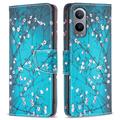 Funda Cartera Wonder Series para OnePlus Nord CE4 Lite - Flores Blancas