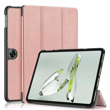 Funda Inteligente de Tres Pliegues para OnePlus Pad Go/Oppo Pad Air2 - Rosa Dorado