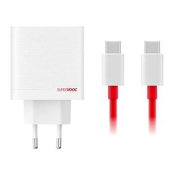 Adaptador de corriente OnePlus SuperVOOC 80W Dual Ports GaN 5461100597 - Blanco