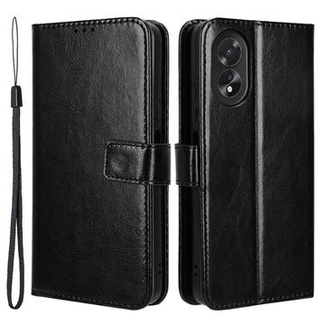 Funda de cartera con cierre magnético para Oppo A18/A38 - Negro