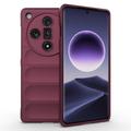 Carcasa de TPU Rugged para Oppo Find X7 - Vino Tinto