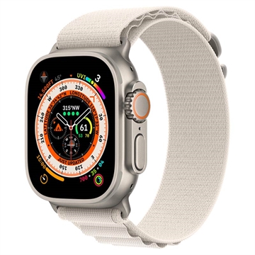 Correa Loop Alpine MQE73ZM/A para Apple Watch Ultra/8/SE (2022)/7/SE/6/5/4 - 49mm, 45mm, 44mm - L (Embalaje abierta - Excelente) - Blanco Estrella