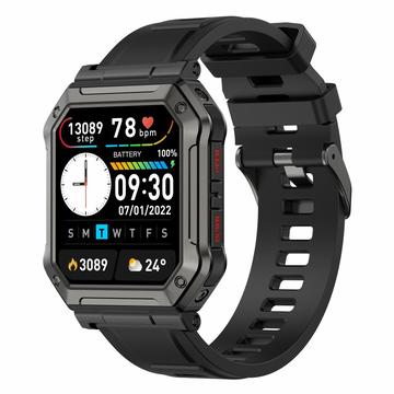 Smartwatch impermeable IP68 para deportes al aire libre - 1.91" - Negro