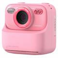 Cámara para niños con impresión instantánea P79 - Doble Lente, 1080P, 32GB - Rosa