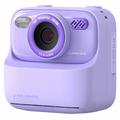 Cámara para niños con impresión instantánea P79 - Doble Lente, 1080P, 32GB - Morado