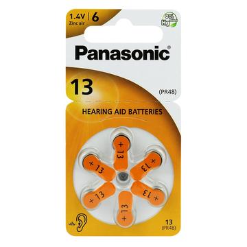 Panasonic 13/PR48 Pilas para audífonos - 6 uds.