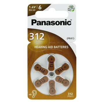 Panasonic 312/PR41 Pilas para audífonos - 6 uds.