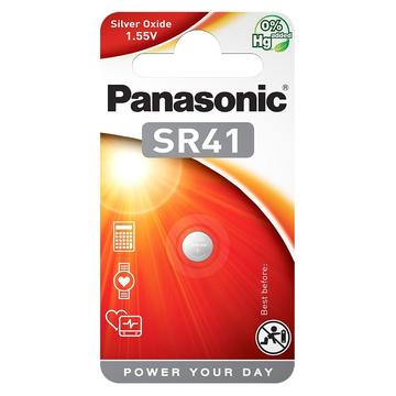 Batería de óxido de plata 392/384 SR41 de Panasonic - 1.55V