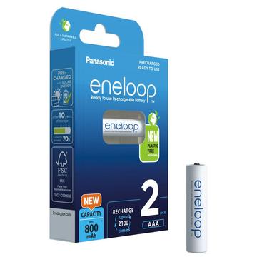 Panasonic Eneloop BK-4MCDE/2BE Pilas recargables AAA 800mAh - 2 uds.