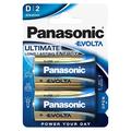 Pilas alcalinas Panasonic Evolta LR20/D - 2 uds.