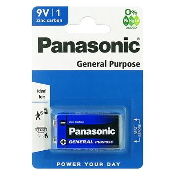 Batería de zinc-carbono de uso general 6F22/9V de Panasonic