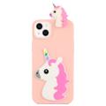 Carcasa de TPU 3D Cartoon para iPhone 14 Plus - Unicornio