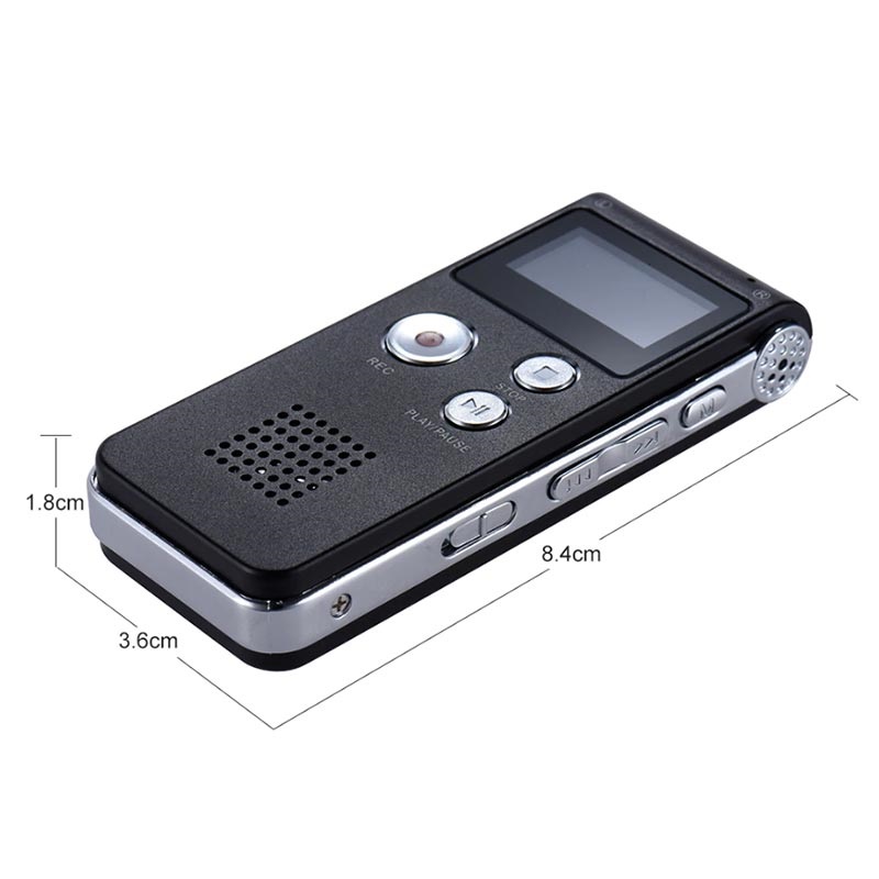 Grabadora de Voz Digital Tomshoo de 32GB, Activada por Voz, con  Reproducción de MP3 y Grabación HD de 1536
