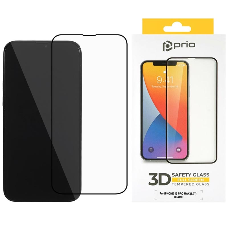 Cool Protector Pantalla Cristal Templado Full 3D Negro para iPhone 13/13  Pro