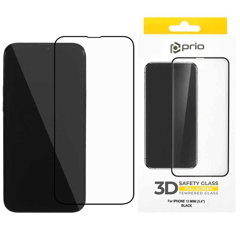 Protector de Pantalla Prio 3D para iPhone 13 Mini - Negro