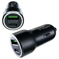 Cargador para Coche con Cable USB-C y 2x USB Puertos Q2Power - 3.1A