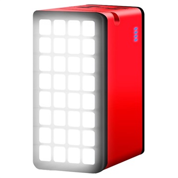 Power Bank Solar Psooo 100000mAh - 4xUSB (Bulk) - Rojo