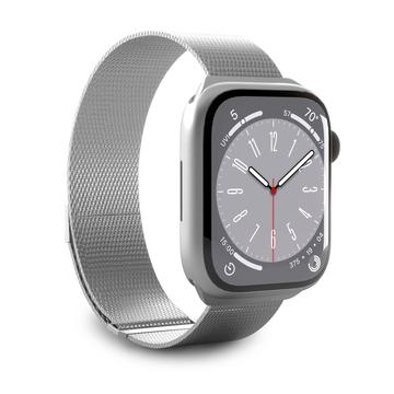 Corea Puro Milanese para Apple Watch Series 10/9/8/SE (2022)/7/SE/6/5/4/3/2/1 - 42mm/41mm/40mm/38mm - Plateado