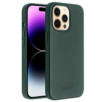 Qialino Premium Mag iPhone 14 Pro Leather Case - Verde